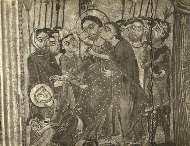Alinari, Fratelli — Anonimo fiorentino - sec. XII - Bacio di Giuda — particolare